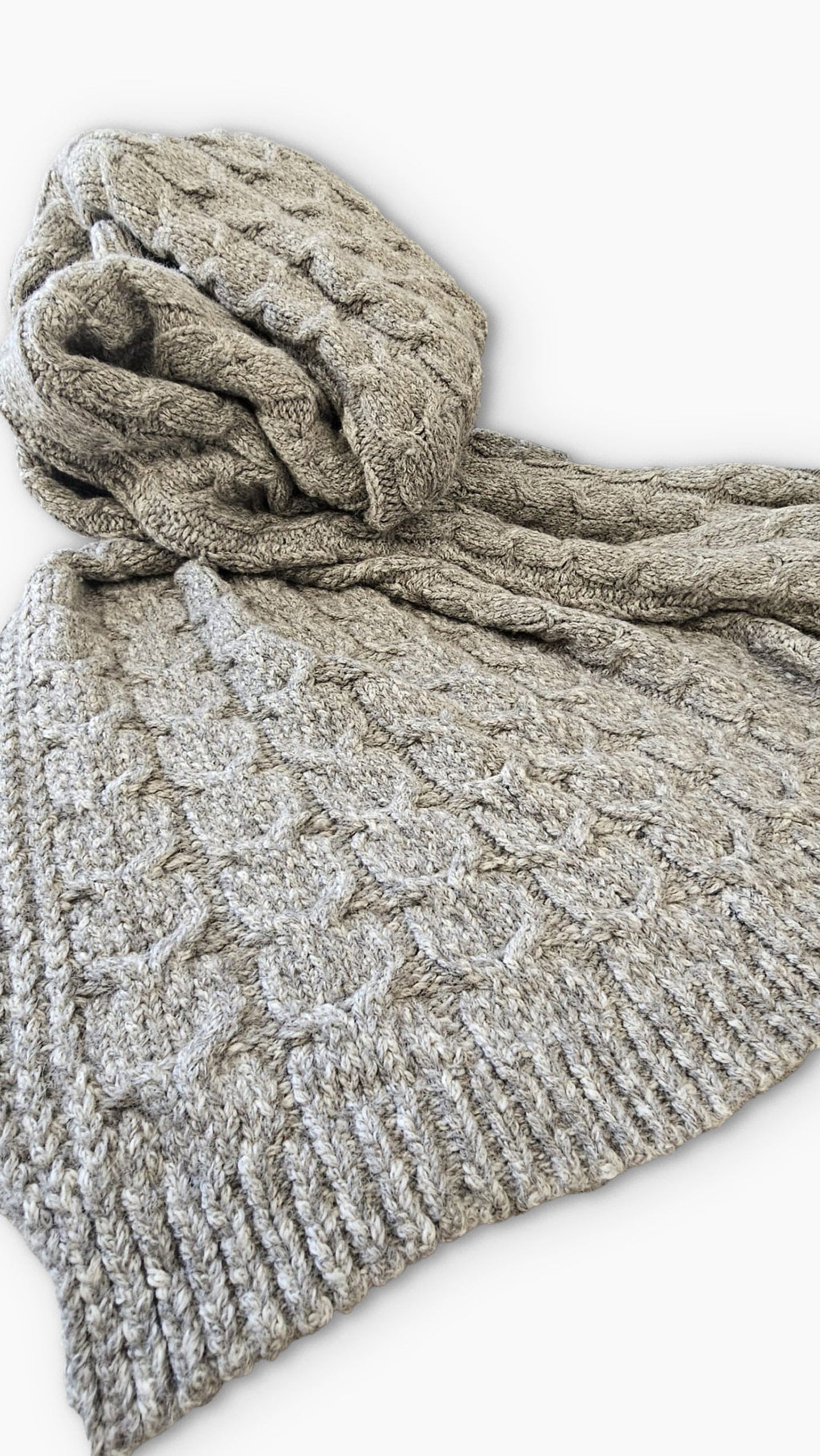 Handloomed Peruvian Pima Cotton & Baby Alpaca Throw Blanket -Graphite