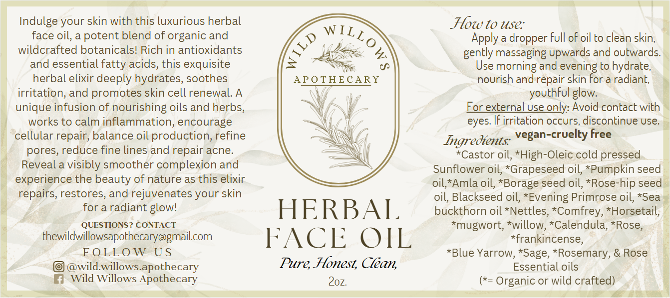 Herbal Face Oil 4 oz.
