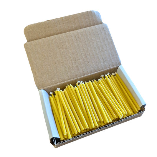Natural Beeswax Birthday Candles (Box of 108)
