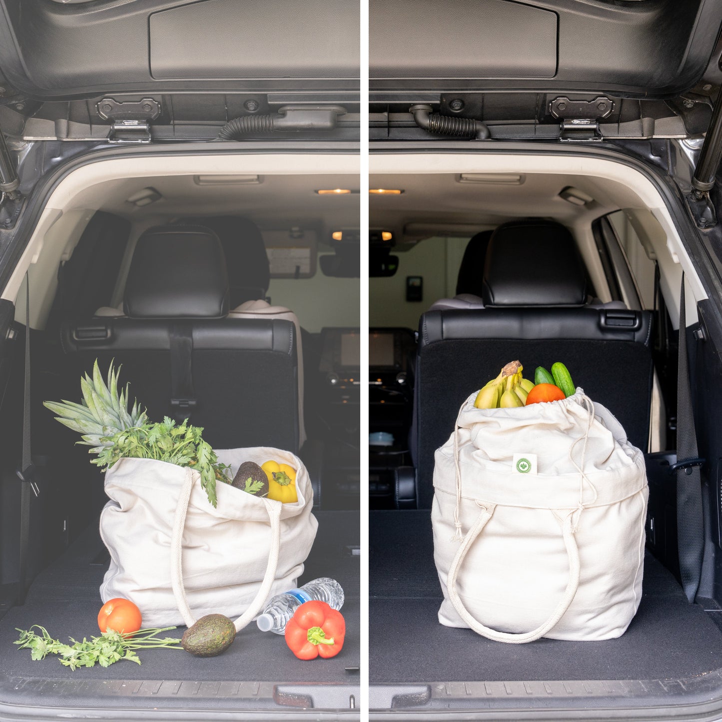 Organic Cotton Canvas Grocery Tote with Drawstring
