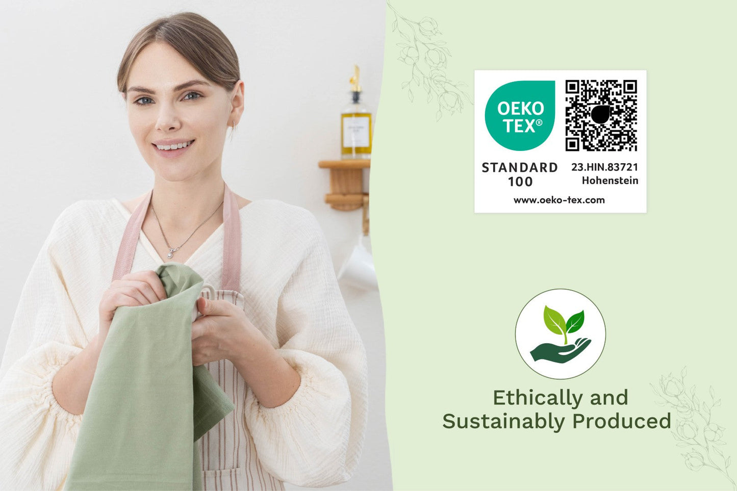 Organic Cotton Flour Sack Kitchen Towels