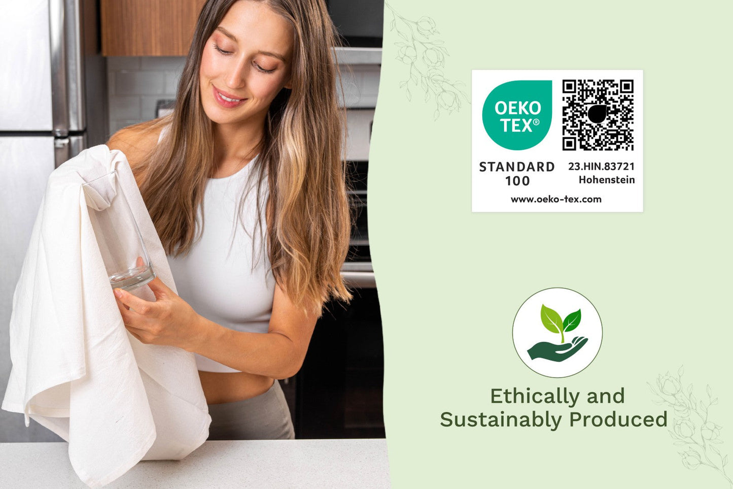 Organic Cotton Flour Sack Kitchen Towels