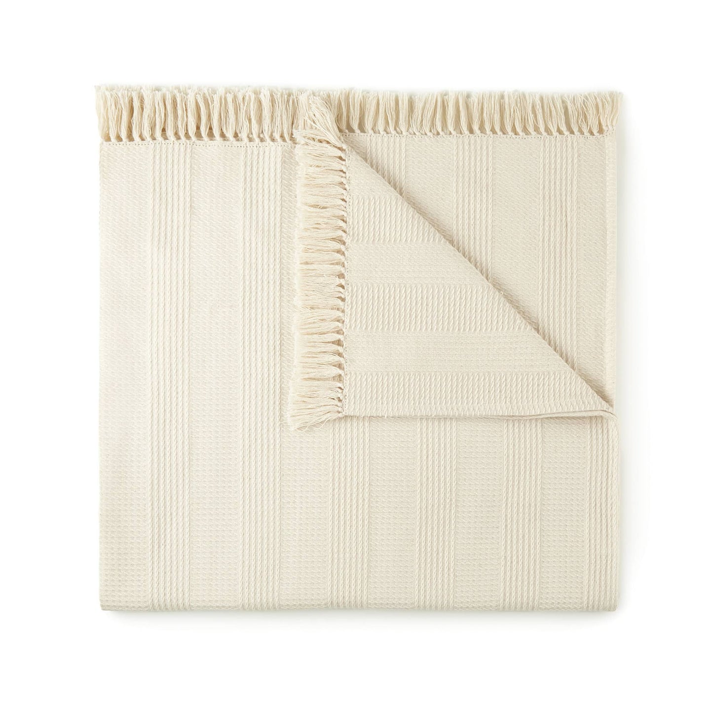 Organic Cotton Throw Blanket with Tassels