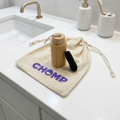 Bamboo Floss Container with Charcoal Dental Floss