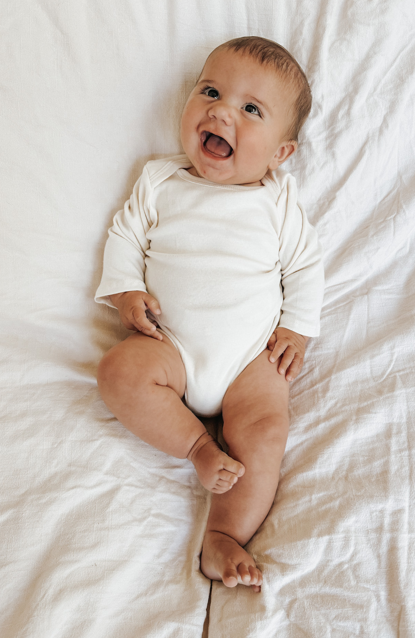 Organic Baby Bodysuit Long Sleeve - 3 Pack