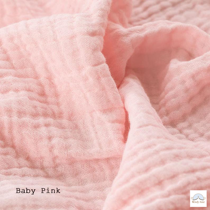 Organic Cotton Burp Cloths  Pink/Grey Tones - Set of 5
