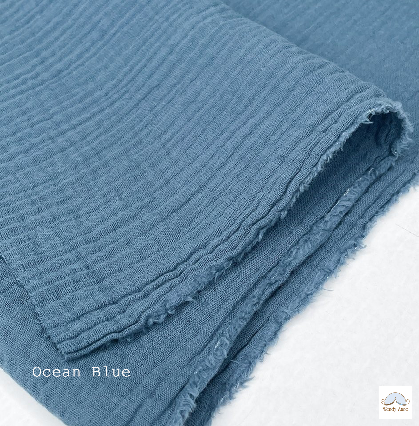 Organic Cotton Burp Cloths Blue/Green Tones  - Set of 5
