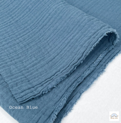 Organic Cotton Burp Cloths Blue/Green Tones  - Set of 5