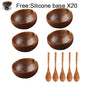 Natural Coconut Bowl Set with Wooden Spoons