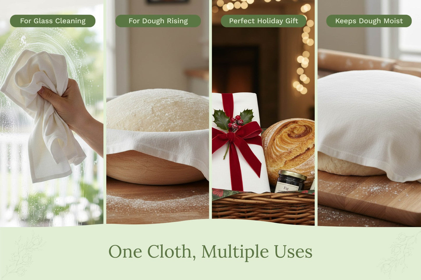 Organic Cotton Flour Sack Kitchen Towels