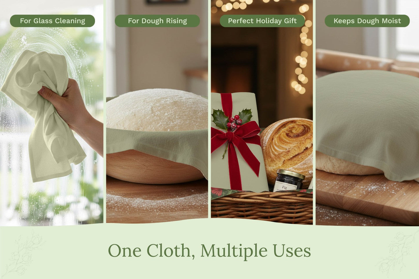 Organic Cotton Flour Sack Kitchen Towels