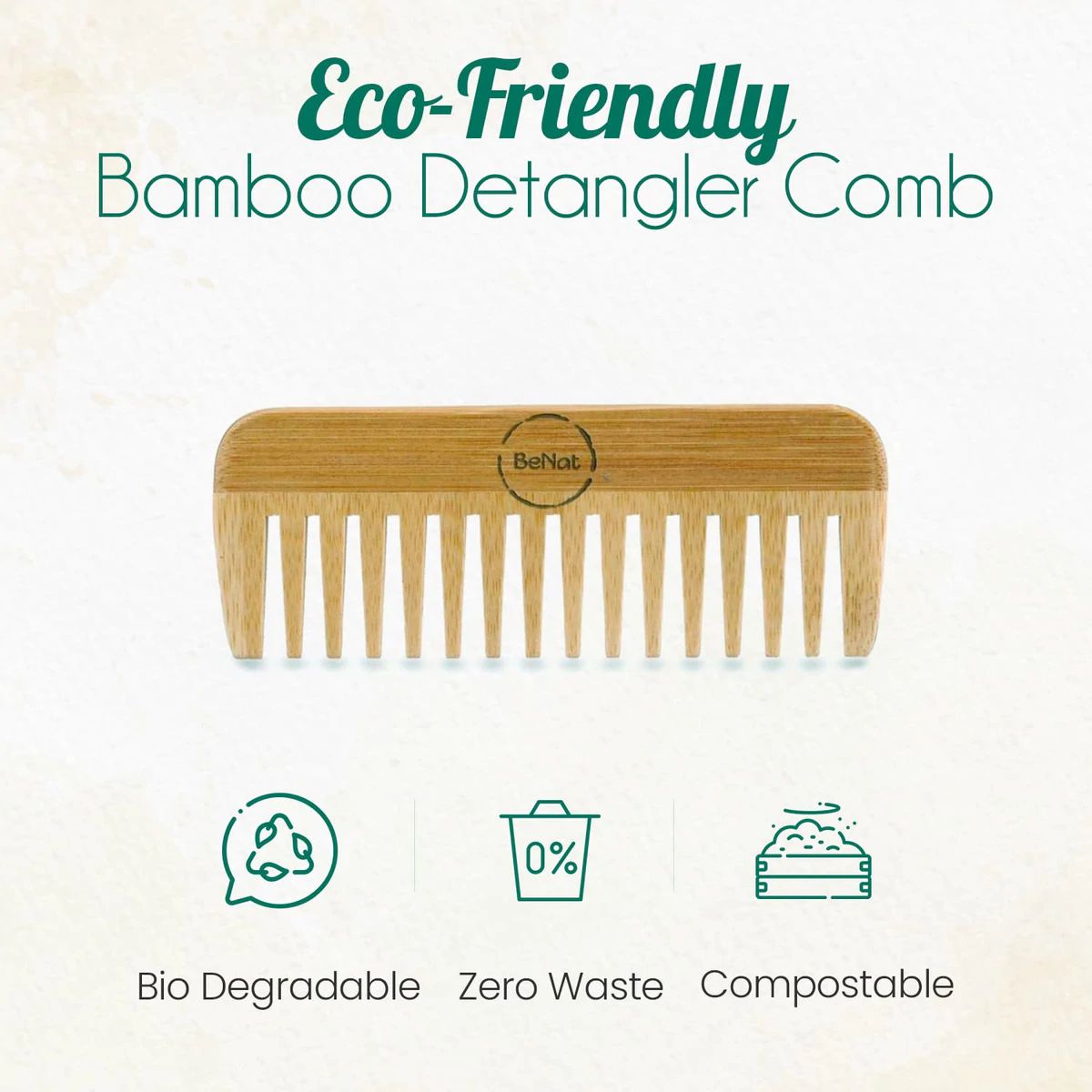 Natural Wooden Bamboo Hair Comb