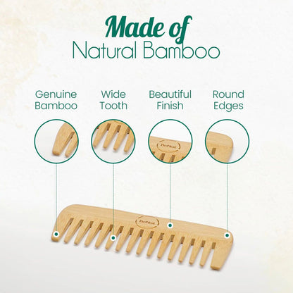 Natural Wooden Bamboo Hair Comb